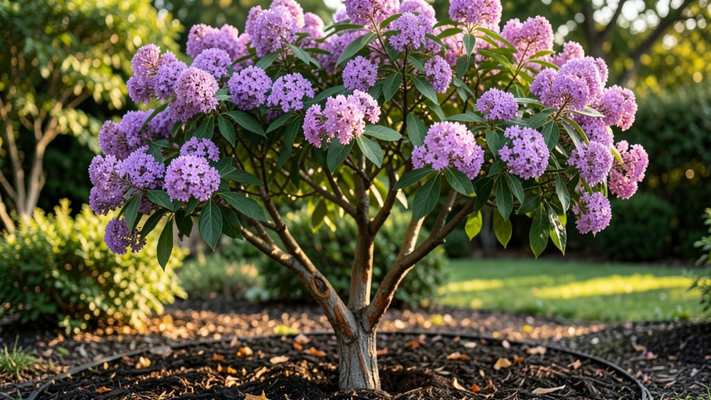 Tree with Purple Cluster Flowers: Bold Focal Point for Garden Drama