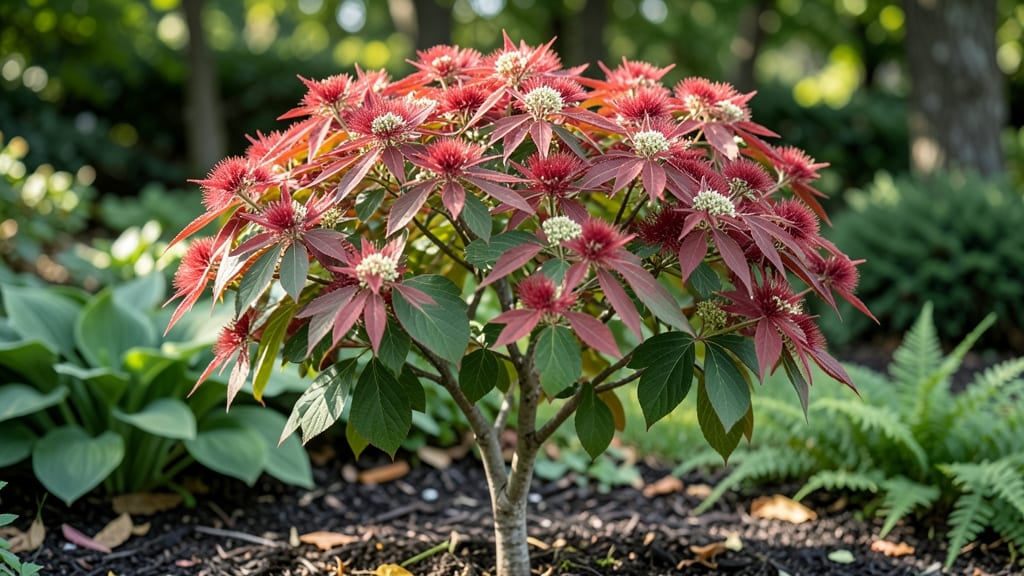 Tree With Red Fuzzy Flowers: Pollinator Magnet With Year-Round Visual Drama